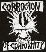 CORROSION OF CONFORMITY - (white on black) - Patch