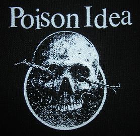 POISON IDEA - Black Skull - Patch