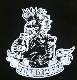 TIMEBOMB 77 - Skeleton Punk (white on black) - Patch